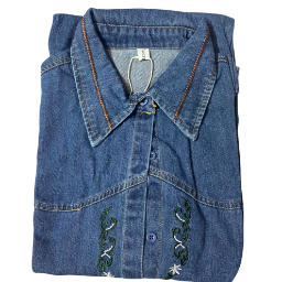 Picture of Retro Embroidered Jacquard Denim Dress