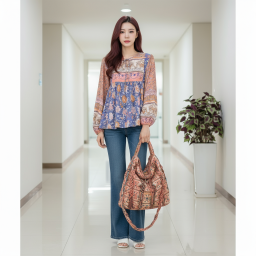 Picture of Bohemian Style Floral Print Top