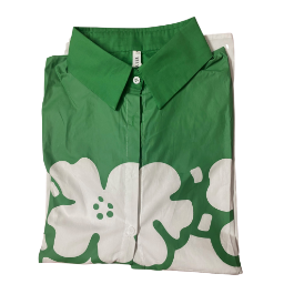 Picture of Long White Floral Print Casual Shirt