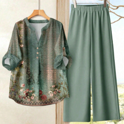Picture of SHEIN EMERY ROSE Floral Retro Print Co-Ord Set