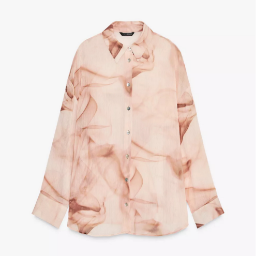Picture of ZARA TIE-DYE PRINT COTTON GAUZE SHIRT