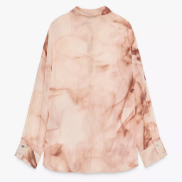 Picture of ZARA TIE-DYE PRINT COTTON GAUZE SHIRT
