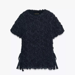 Picture of ZARA TEXTURED KNIT TOP WITH BOWS