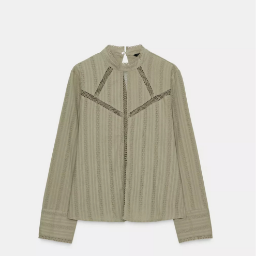 Picture of ZARA ROMANTIC LACE TRIM SHIRT
