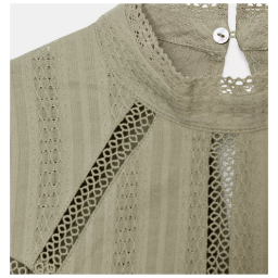 Picture of ZARA ROMANTIC LACE TRIM SHIRT