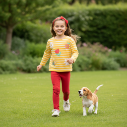 Picture of Frugi Girls Organic Cotton Tori Appliqué Top