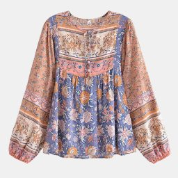 Picture of Bohemian Style Floral Print Top