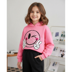 Picture of SHEIN Tween Girl Hoodie Sweatshirt