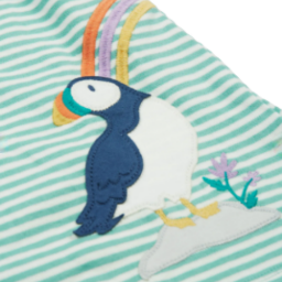 Picture of Frugi Girls Organic Cotton Dolcie Puffin Rainbow Dress