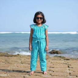 Picture of Frugi Girls Organic Cotton Geneva Jumpsuit