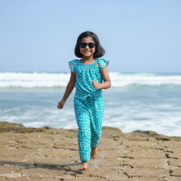 Picture of Frugi Girls Organic Cotton Geneva Jumpsuit