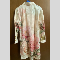 Picture of SHEIN Vintage Floral Print Long Sleeve Shirt Dress
