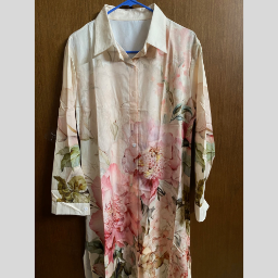 Picture of SHEIN Vintage Floral Print Long Sleeve Shirt Dress