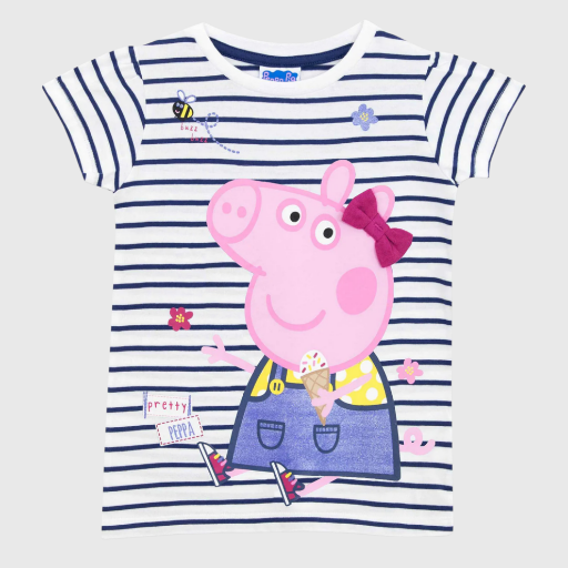 Picture of Girls Peppa Pig Striped T-Shirt