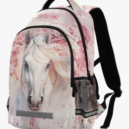 Picture of ALAZA Horse Cherry School Backpack - 17" w/ Reflective Strip