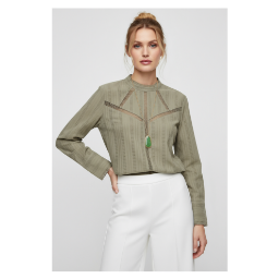 Picture of ZARA ROMANTIC LACE TRIM SHIRT