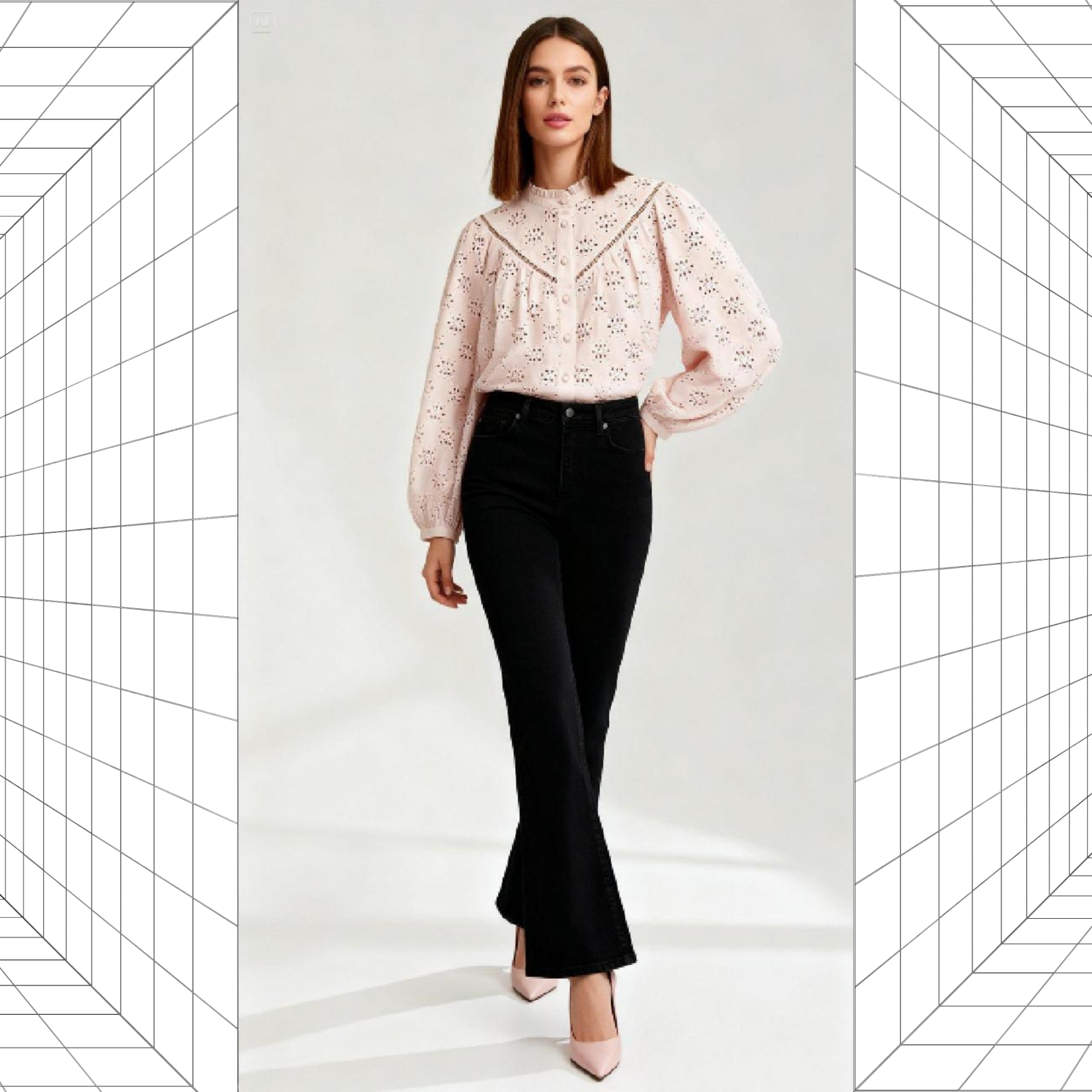 Picture of ZARA SHIRT WITH CUTWORK EMBROIDERY