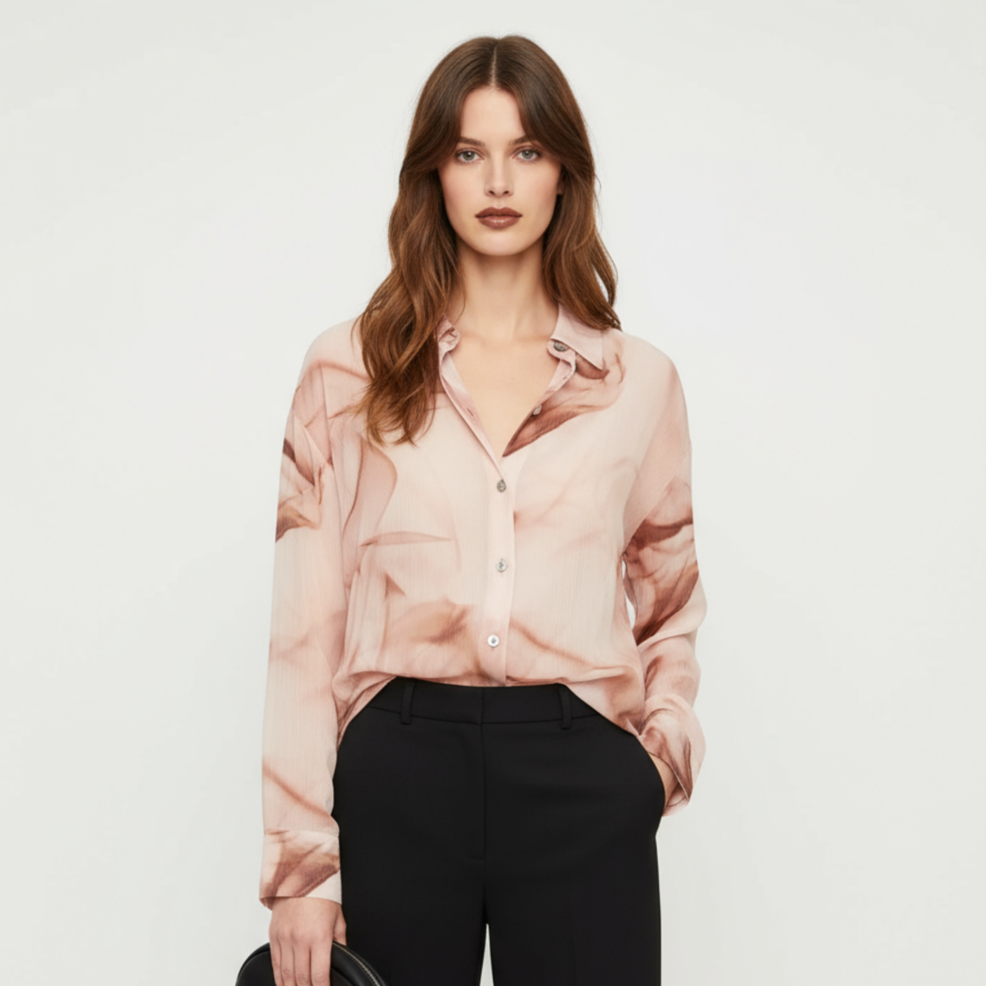 Picture of ZARA TIE-DYE PRINT COTTON GAUZE SHIRT