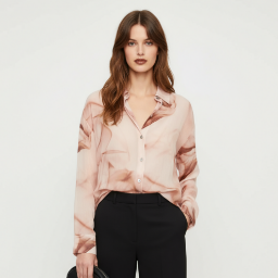 Picture of ZARA TIE-DYE PRINT COTTON GAUZE SHIRT