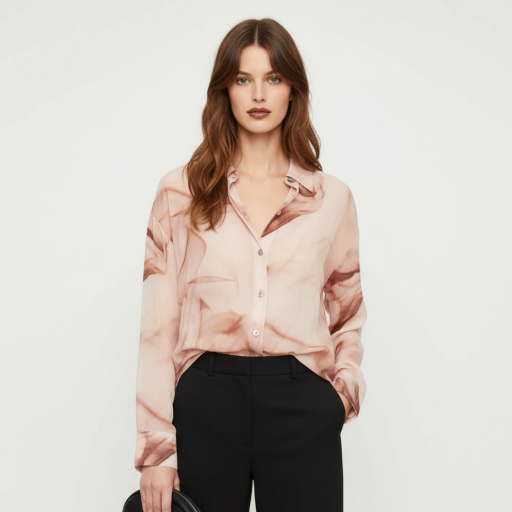 Picture of ZARA TIE-DYE PRINT COTTON GAUZE SHIRT